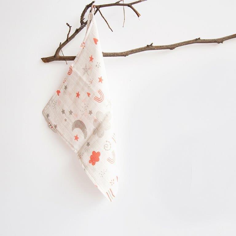 Doodle Love - Organic Muslin Wipes (Set Of 7) - Tinycubs - 
