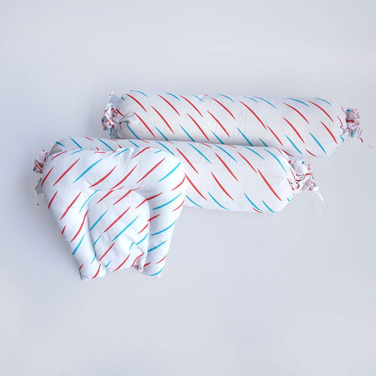 Doodle Rain- Cot Bedsheet Set (Fitted) - Tinycubs - 