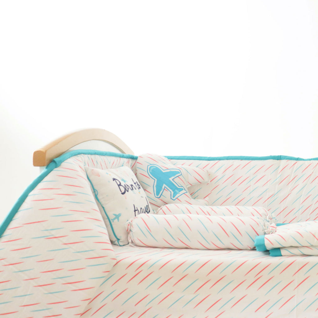 Doodle Rain- Organic Cot Bedding Gift Set - Tinycubs - 