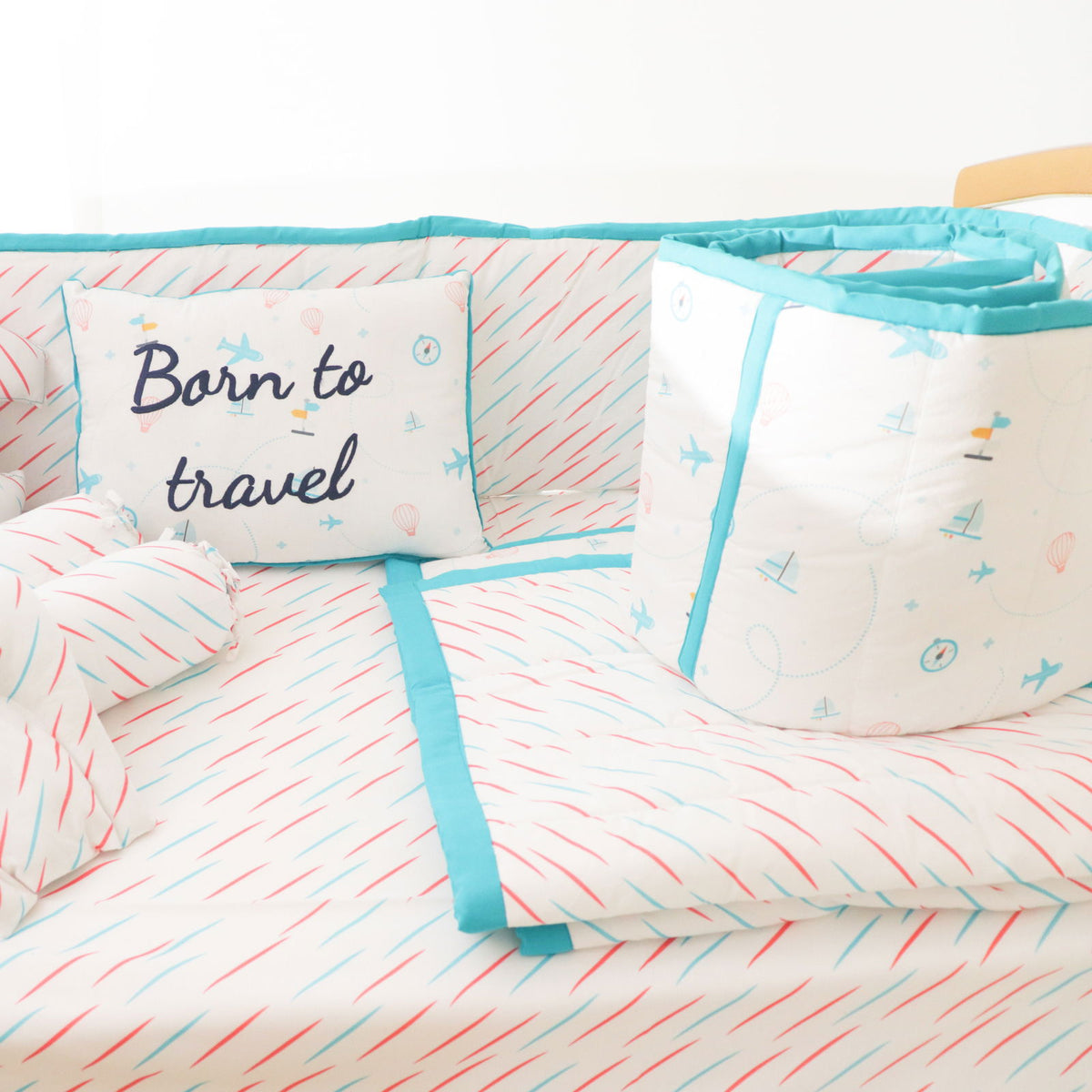 Doodle Rain- Organic Cot Bedding Gift Set - Tinycubs - 