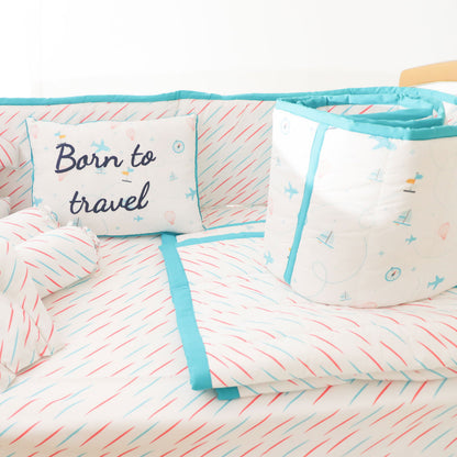 Doodle Rain- Organic Cot Bedding Gift Set - Tinycubs - 