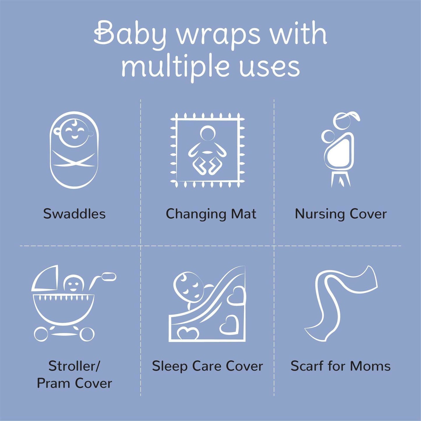 Duck, Bird & Classic White Swaddle Set | Pack Of 3 | 90 x 90 cm - Tinycubs - 