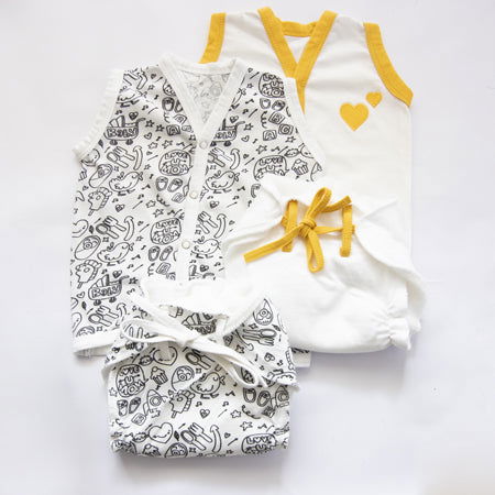 Everyday Essentials Nappy & Vest - Set Of 4 - Tinycubs - 