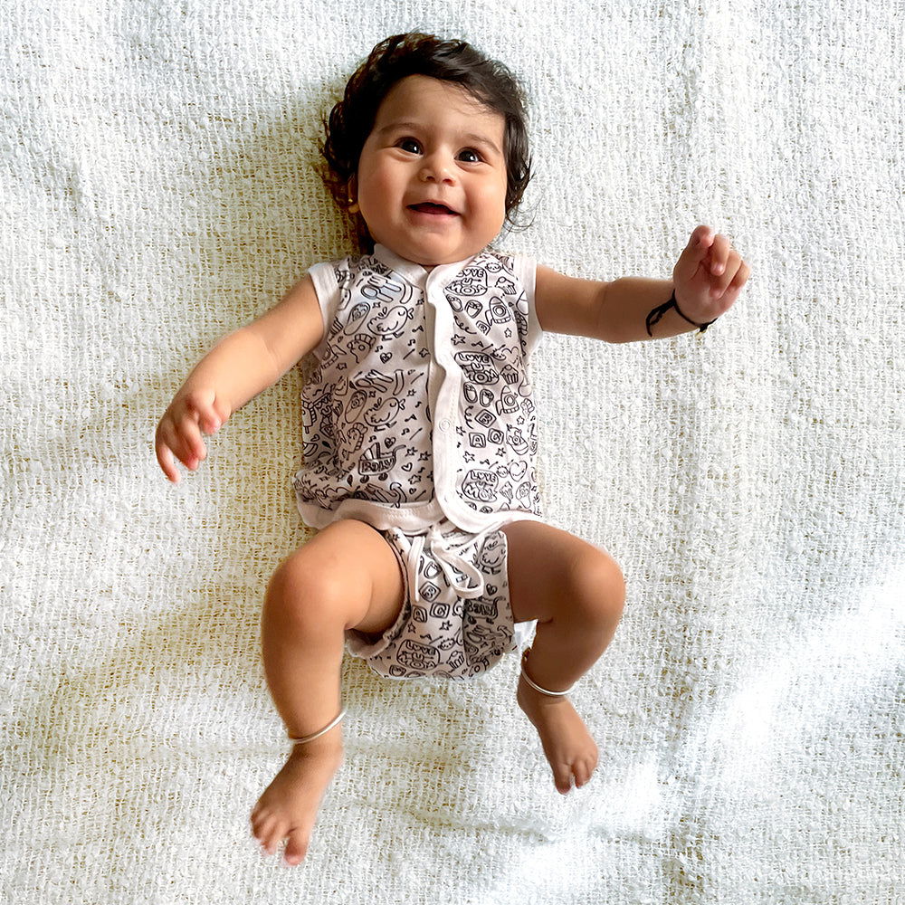 Everyday Essentials Nappy & Vest - Set Of 4 - Tinycubs - 