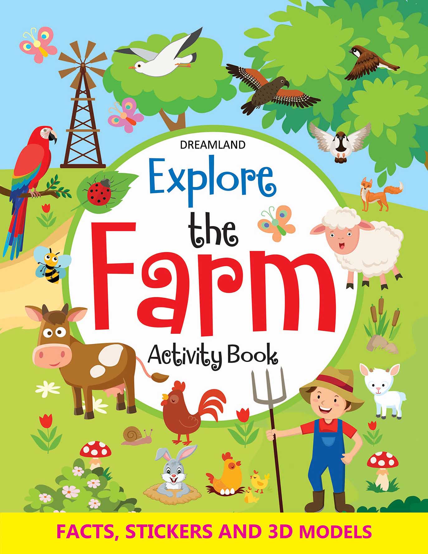 Explore the Farm Activity Book with Stickers and 3D Models - Tinycubs - 