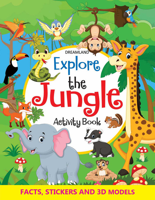 Explore the Jungle Activity Book with Stickers and 3D Models - Tinycubs - 