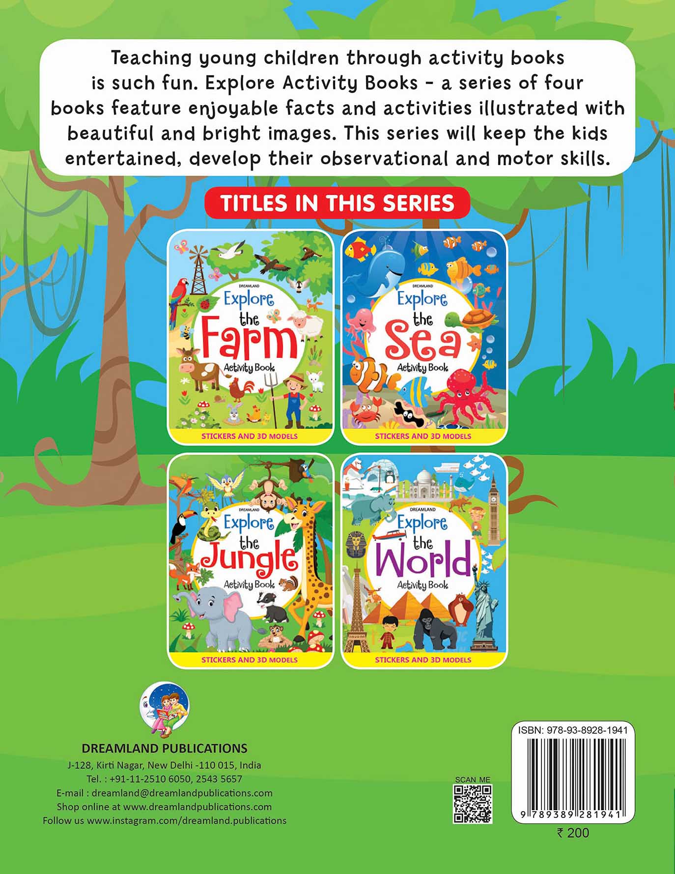 Explore the Jungle Activity Book with Stickers and 3D Models - Tinycubs - 