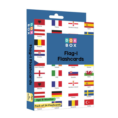 FLAGS PART 1 FLASHCARDS- PACK OF 24 - Tinycubs - 