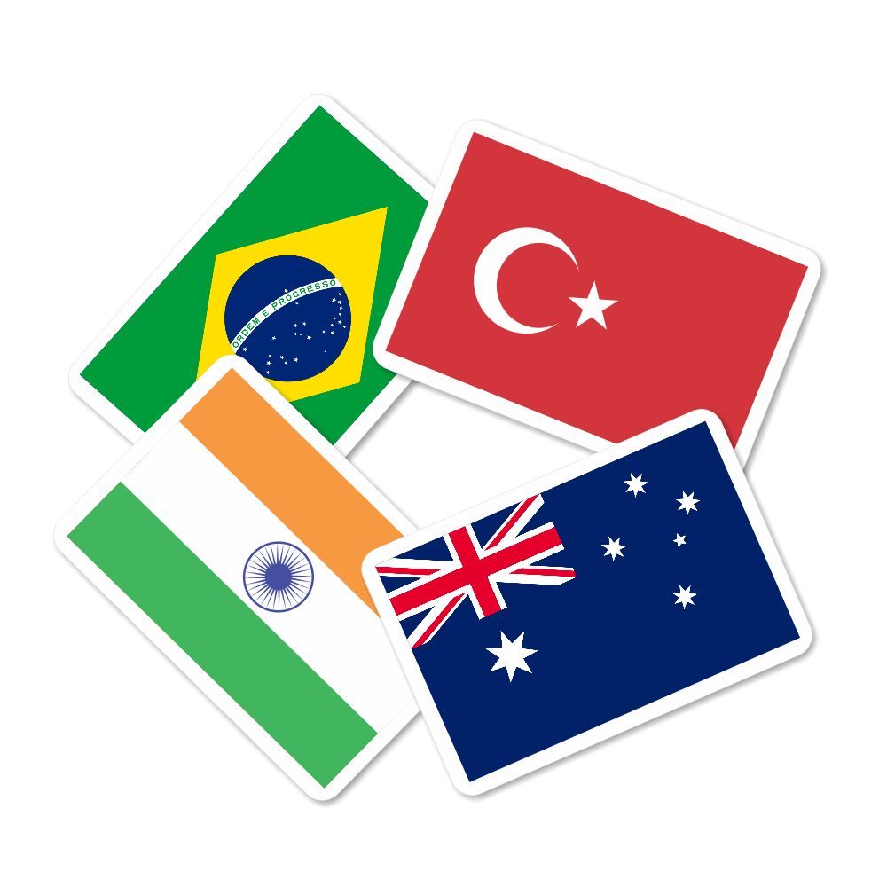 FLAGS PART 1 FLASHCARDS- PACK OF 24 - Tinycubs - 