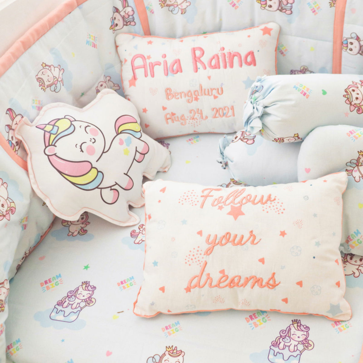Fairy Dust - Birth Stats Pillow - Tinycubs - 