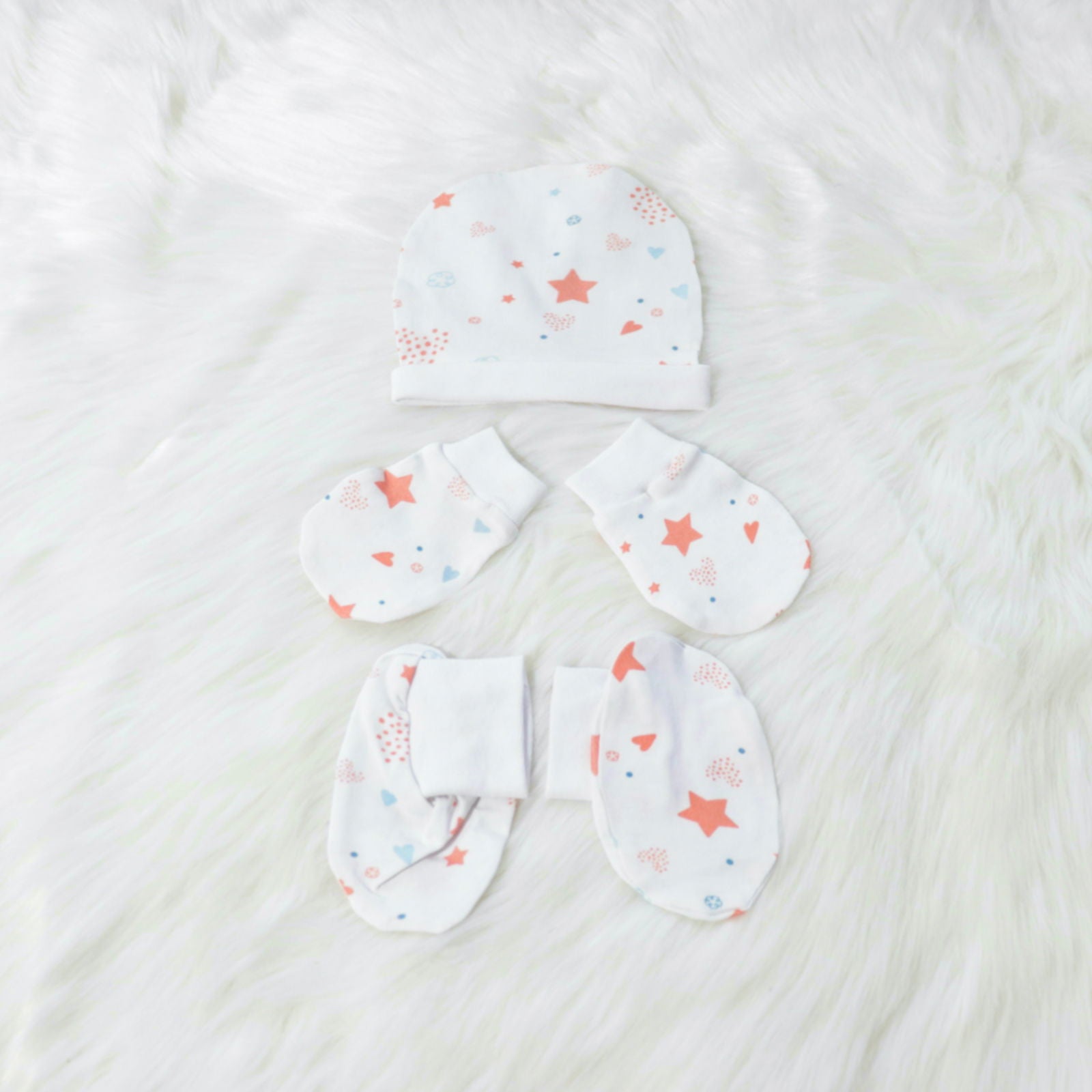 Fairy Dust - Cotton Cap, Mittens & Booties Set - Tinycubs - 