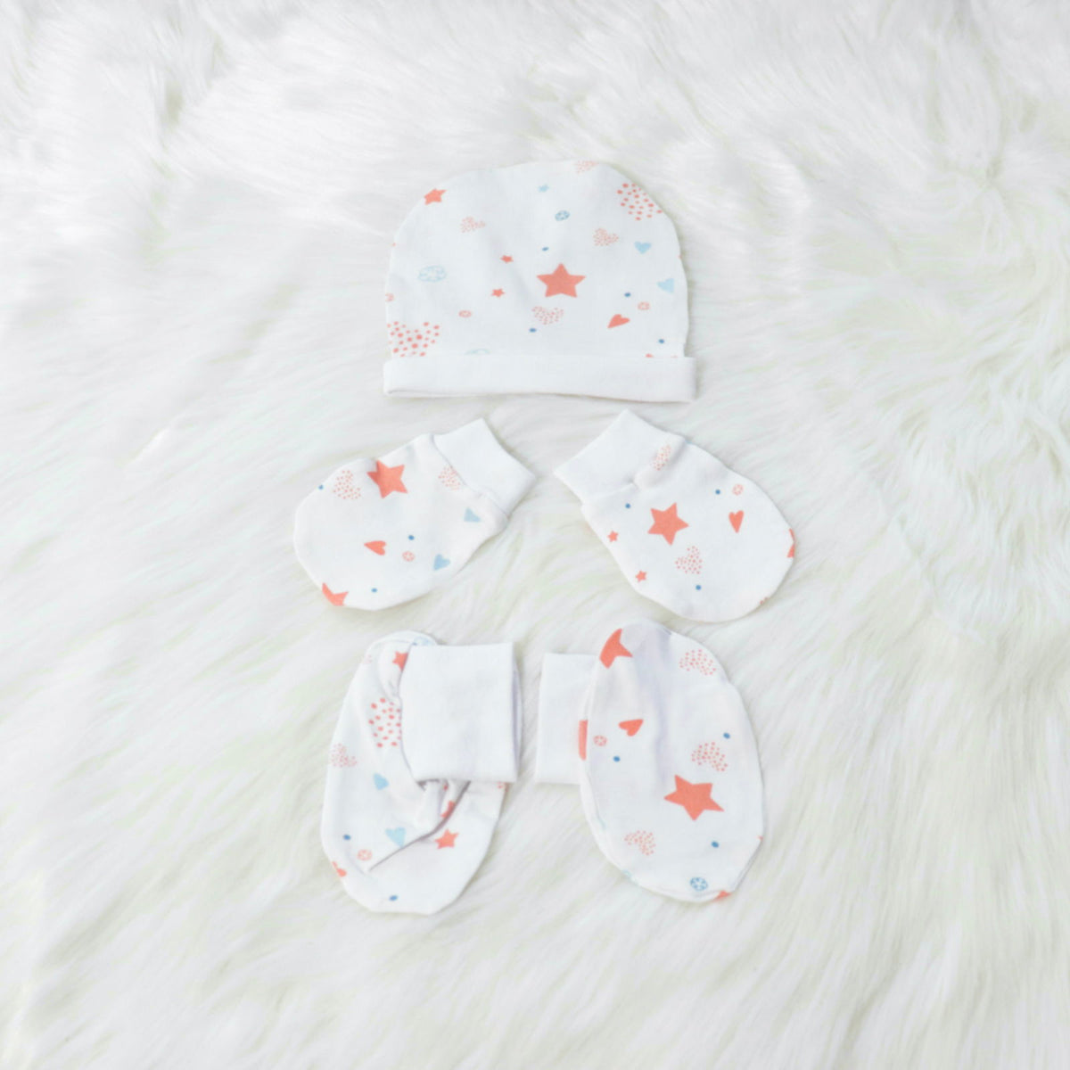 Fairy Dust - Cotton Cap, Mittens & Booties Set - Tinycubs - 