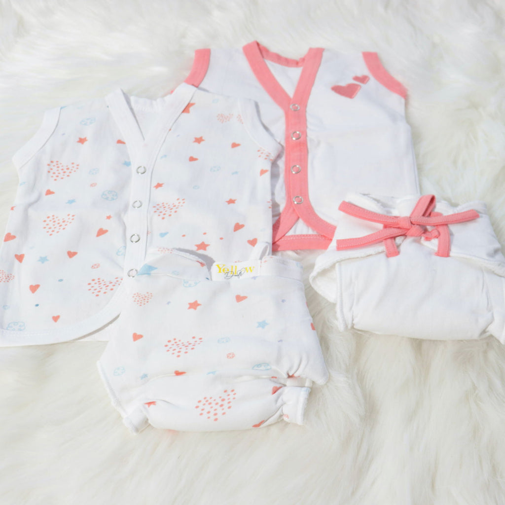 Fairy Dust - Everyday Essentials Nappy & Vest (Set of 4) - Tinycubs - 
