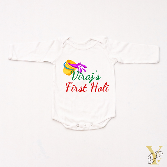First Holi Bodysuit (full sleeves) - Tinycubs - 