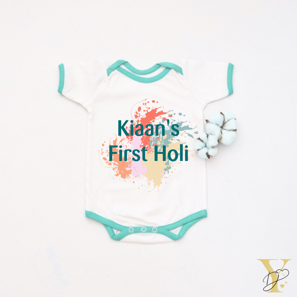 First Holi Bodysuit (green love) - Tinycubs - 