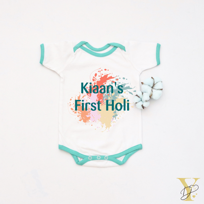 First Holi Bodysuit (green love) - Tinycubs - 