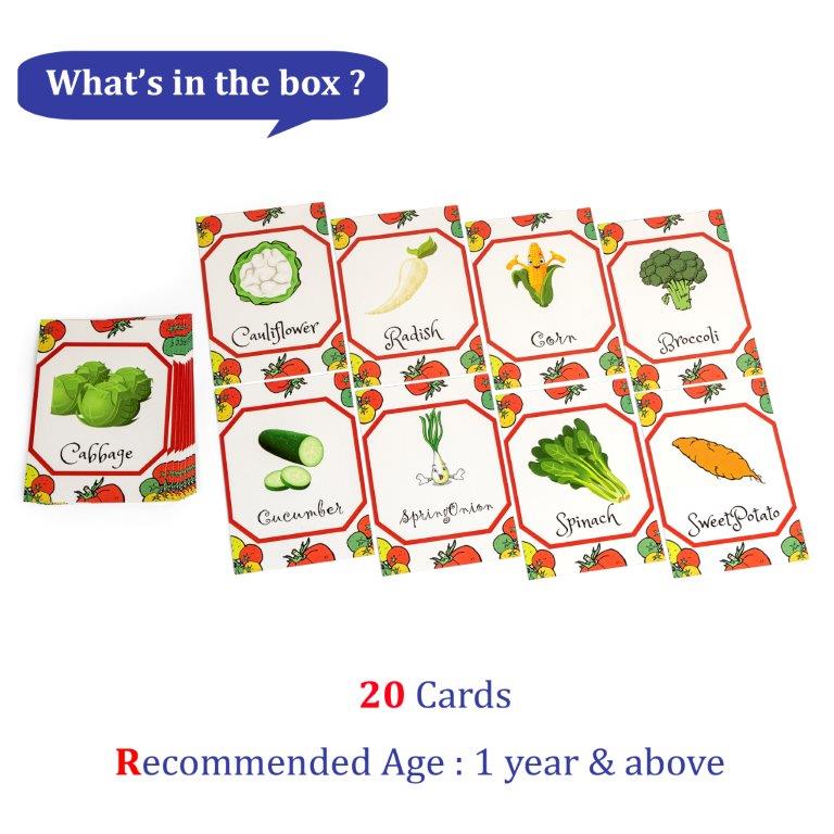 Flash Card Vegetables - Tinycubs - 