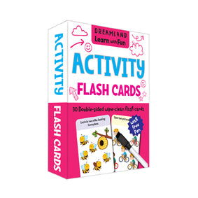 Flash Cards Activity  - 30 Double Sided Wipe Clean Flash Cards for Kids (With Free Pen) - Tinycubs - 