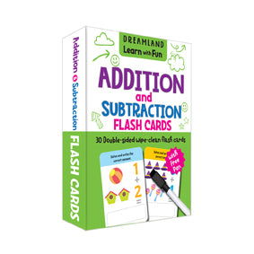 Flash Cards Addition and Subtraction  - 30 Double Sided Wipe Clean Flash Cards for Kids (With Free Pen) - Tinycubs - 