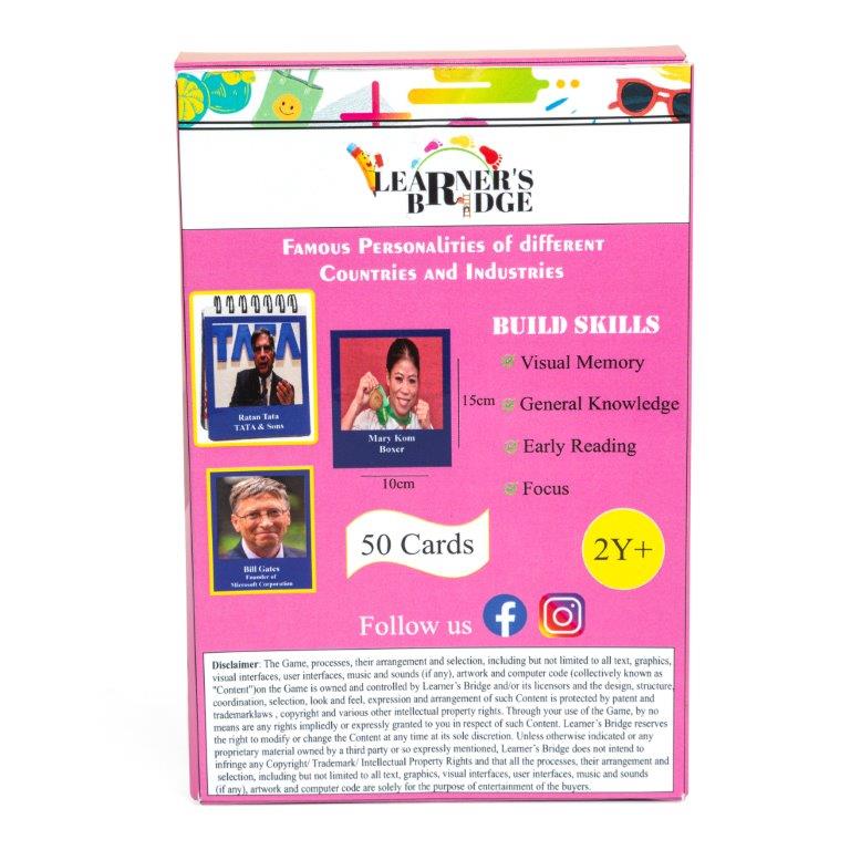 Flash Cards Famous Personalities - Tinycubs - 