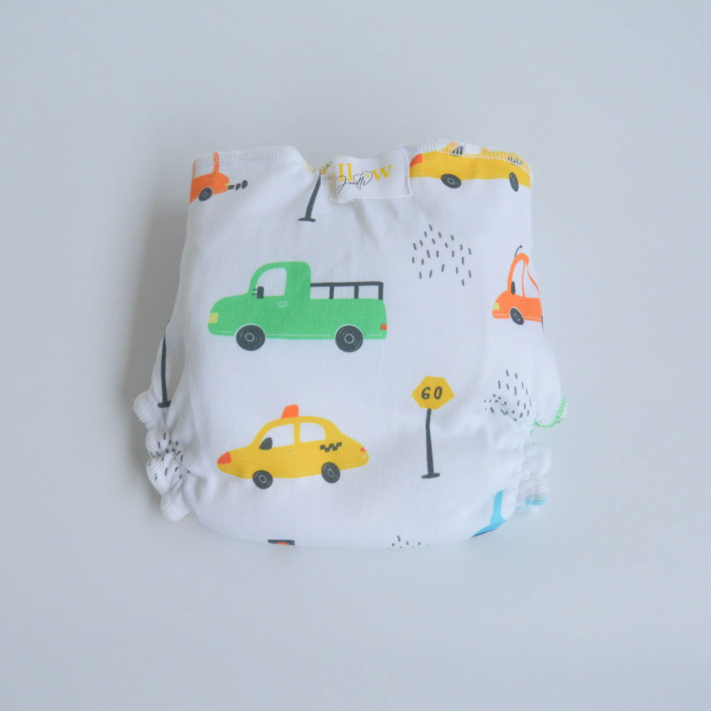 Green Hearts - Doodle Dry Nappies (Set of 2) - Tinycubs - 
