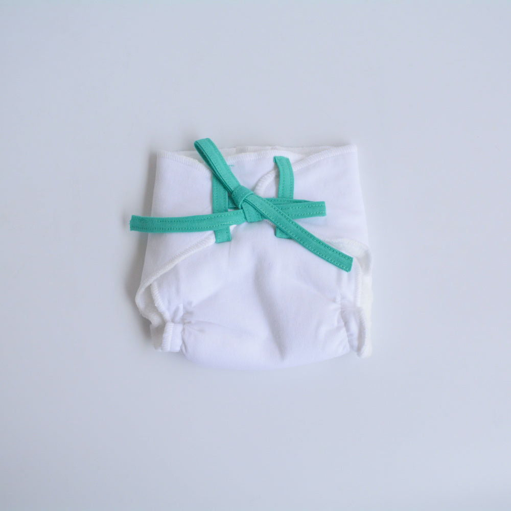 Green Hearts - Doodle Dry Nappies (Set of 2) - Tinycubs - 