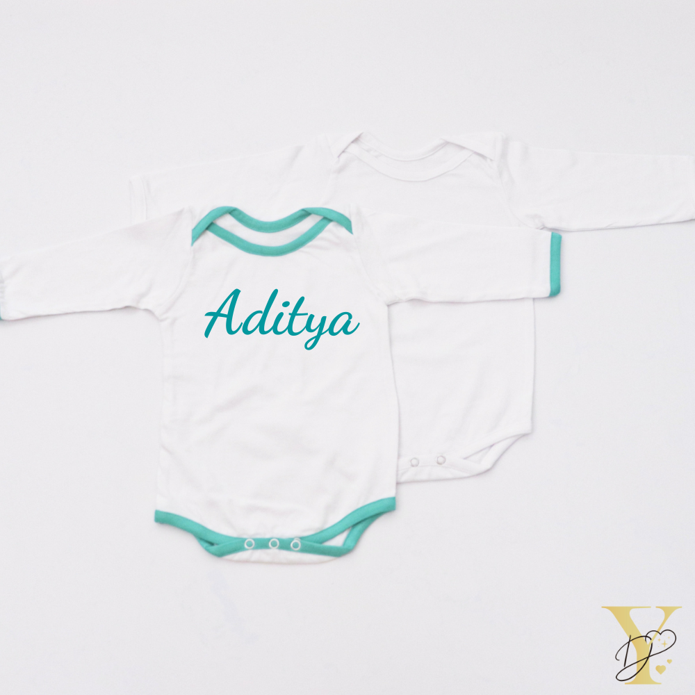 Green Love Bodysuits (full sleeves)- Set of 2 - Tinycubs - 