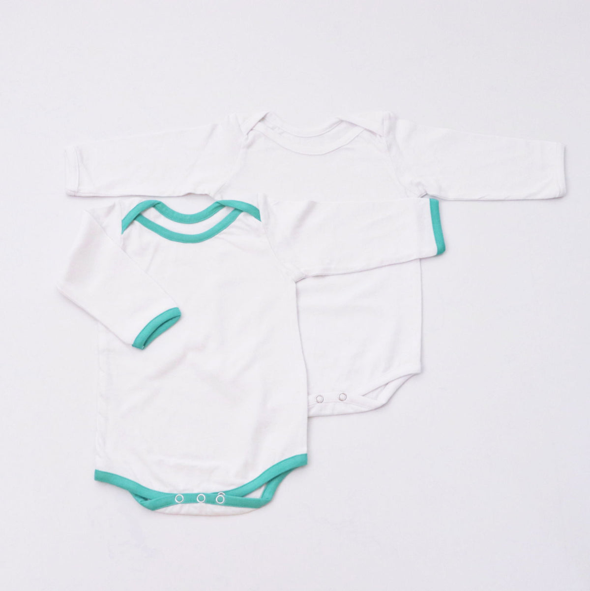 Green Love Bodysuits (full sleeves)- Set of 2 - Tinycubs - 