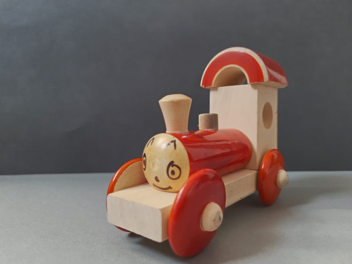 Handcrafted Wooden Train Engine - Tinycubs - 