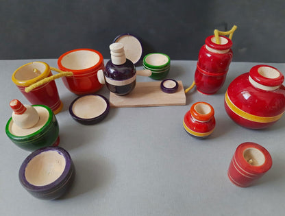 Handmade wooden kitchen set - Tinycubs - 