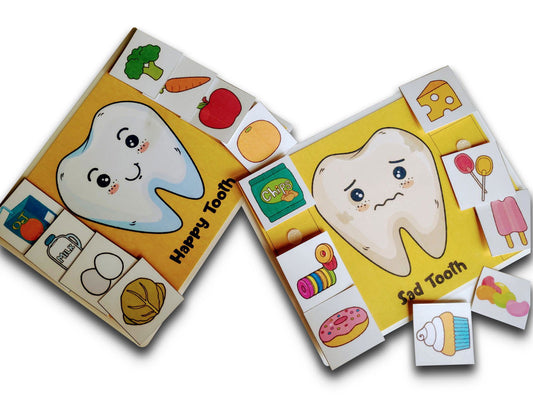 Happy tooth Sad tooth sorting activity - Tinycubs - 