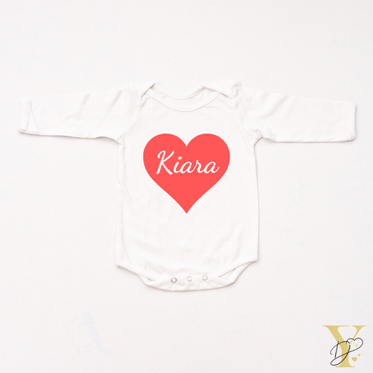Heart Bodysuit (full sleeves) - Tinycubs - 