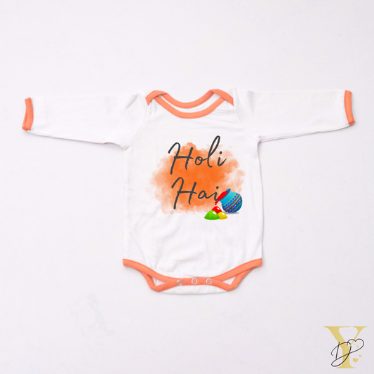 Holi Hai Bodysuit (full sleeves) - Tinycubs - 