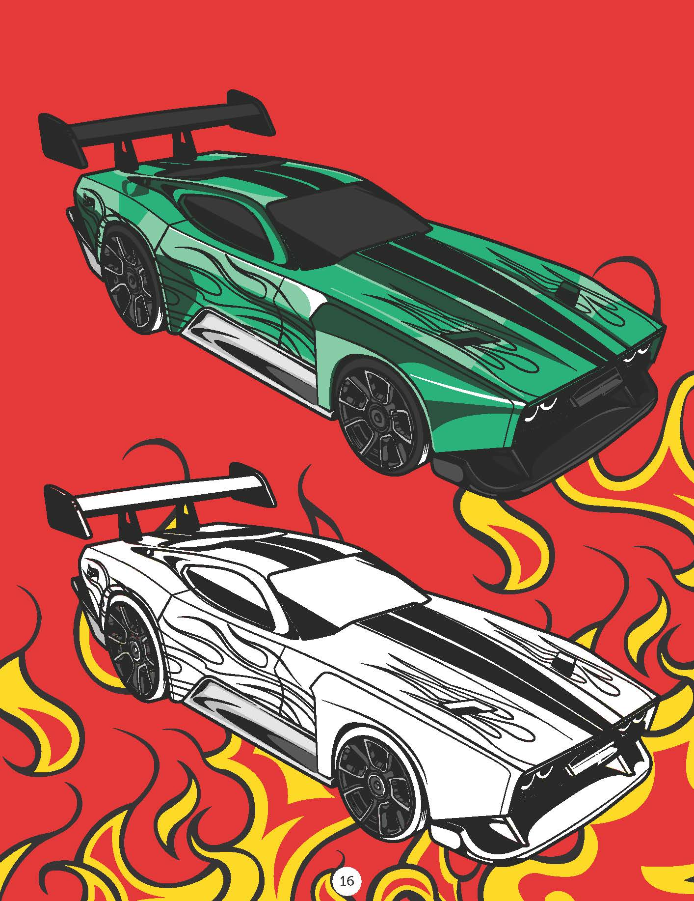 Hot Wheels Copy Colouring Book - Tinycubs - 