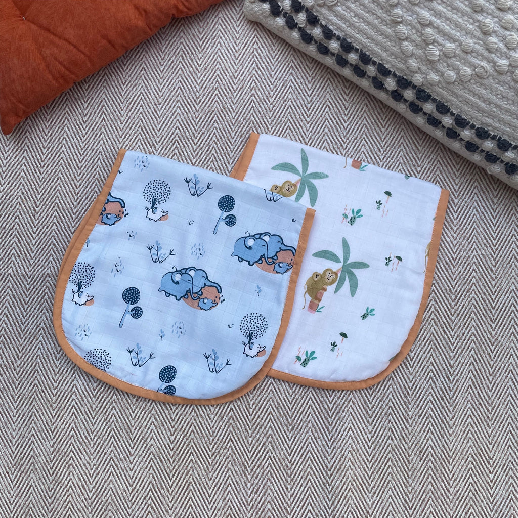 Baby Burp Cloth Set – Organic Cotton Muslin