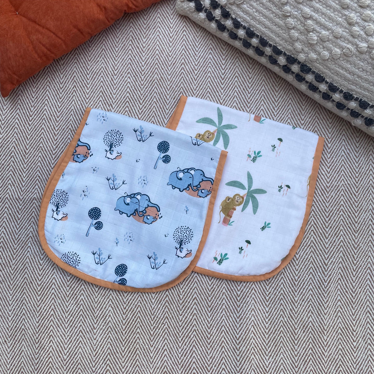 Baby Burp Cloth Set – Organic Cotton Muslin