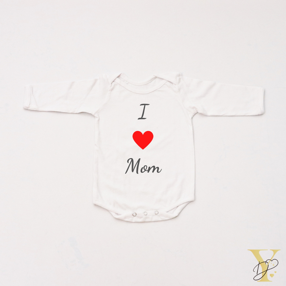 I love Mom Bodysuit (full sleeves) - Tinycubs - 