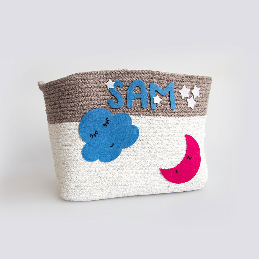 In The Sky - Cotton Rope Baskets (Set Of 2) - Tinycubs - 