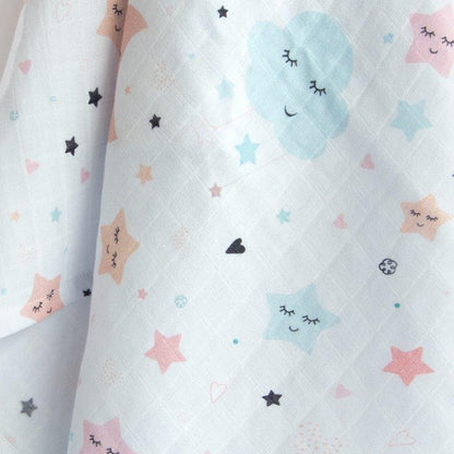 In The Sky - Reversible Bib & Burpy Cloth Set - Tinycubs - 