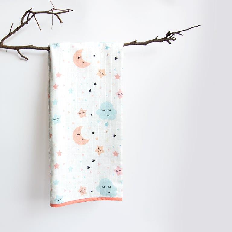 In The Sky - Reversible Muslin Blanket - Tinycubs - 