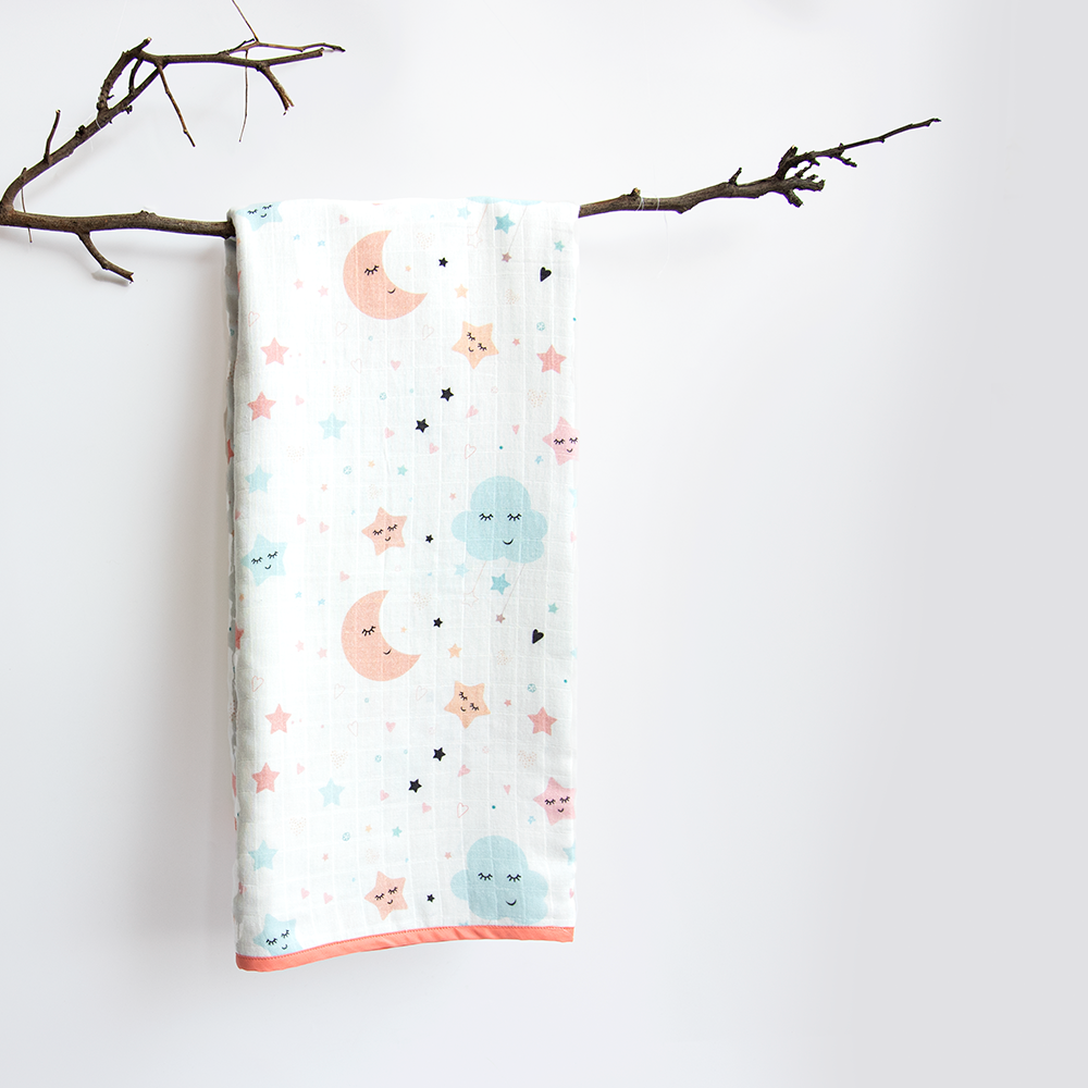 In The Sky - Reversible Muslin Blanket - Tinycubs - 