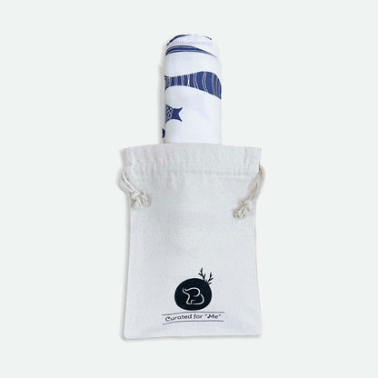 Indigo Aquarium Organic Bamboo Baby Swaddle | 120 x 120 cm - Tinycubs - 