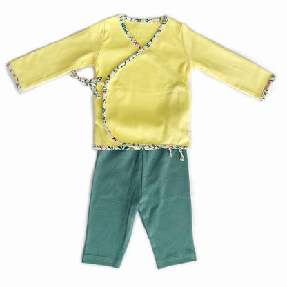Infant Baby Clothing Set | Jhabla, Legging & Bib - Tinycubs - 