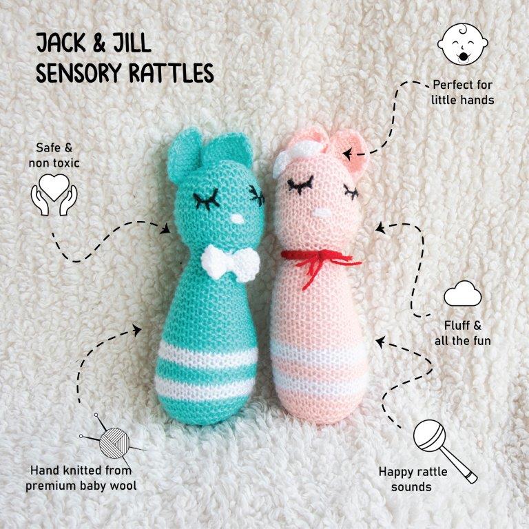 Jack & Jill Sensory Rattles - Tinycubs - 