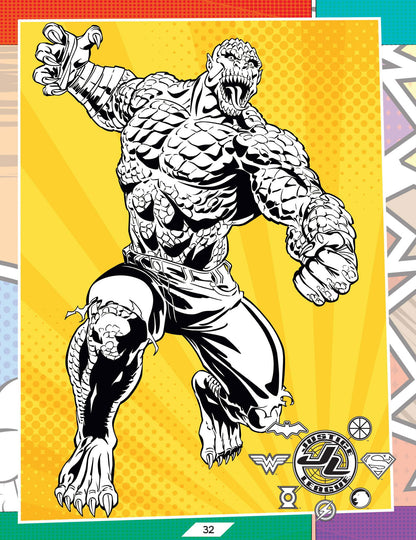 Justice League Stickers Activity and Colouring Book - Tinycubs - 
