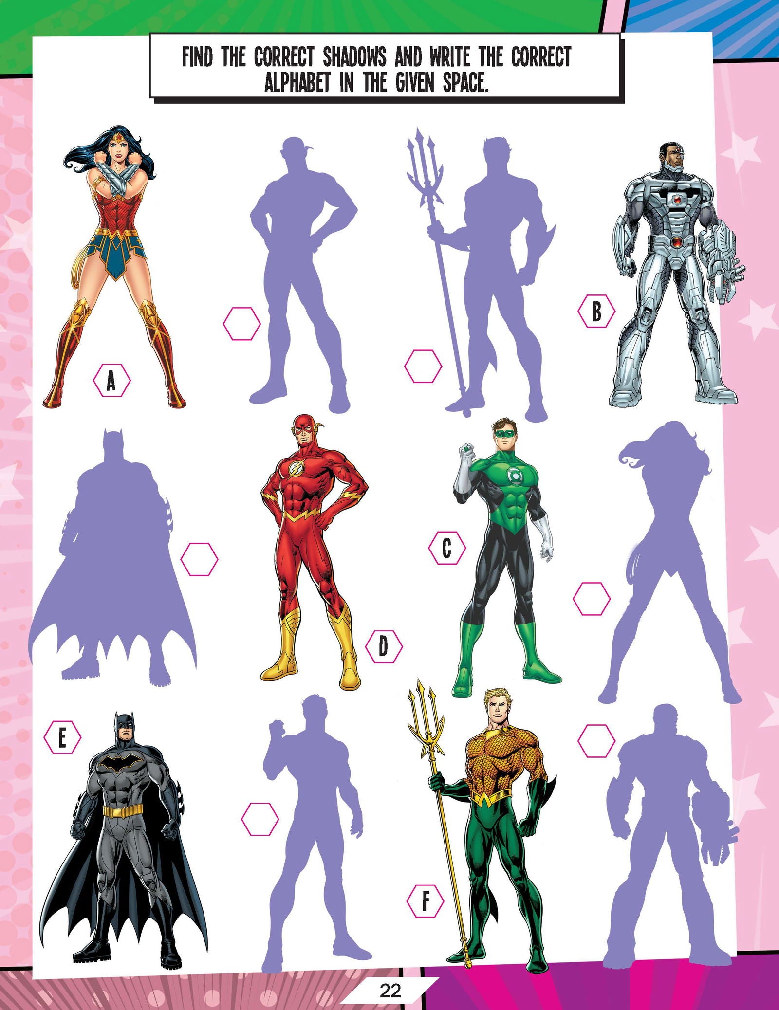 Justice League Stickers Activity and Colouring Book - Tinycubs - 