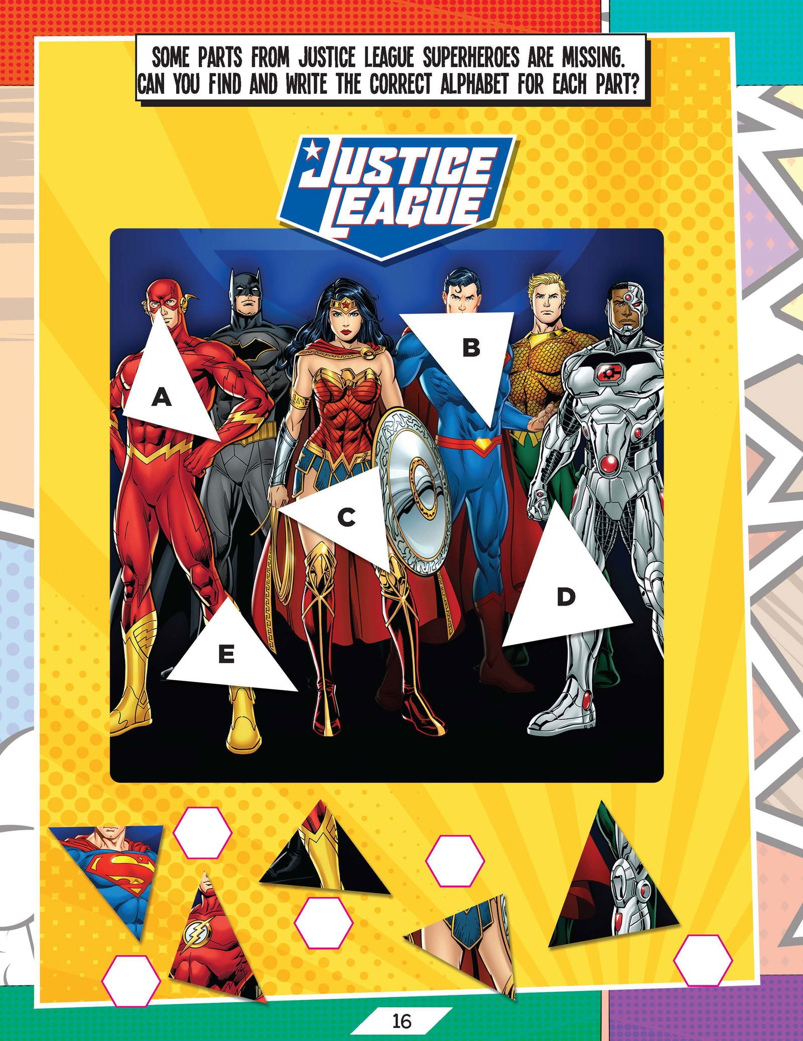 Justice League Stickers Activity and Colouring Book - Tinycubs - 