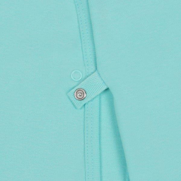 Kaarpas Premium Organic Baby Cotton Front Open Side Snap Half - Short Sleeves T-Shirt - Jhabla, Turquoise Blue - Tinycubs - 