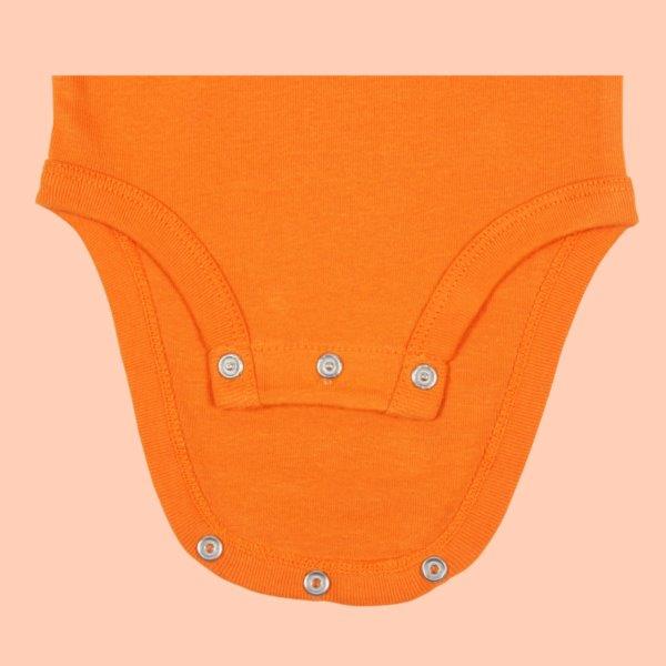 Kaarpas Premium Organic Cotton 2-Piece Lion and Paws Print Bodysuit - Onesie and Pant Set - Orange and Grey - Tinycubs - 