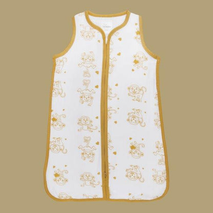 Kaarpas Premium Organic Cotton 2- Layer Muslin Baby Sleeping Bag with Animal Theme of Monkey, (Golden Yellow) - Tinycubs - 